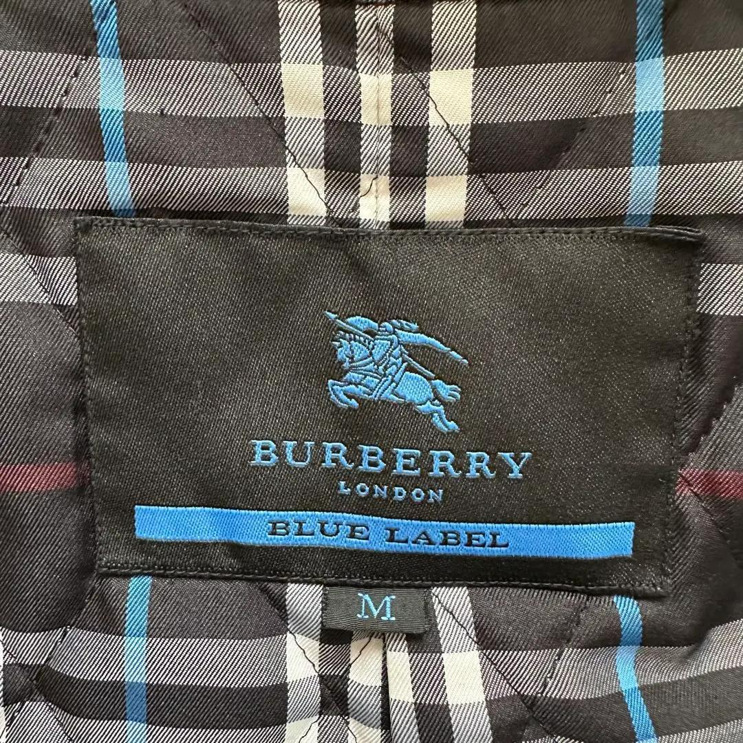 バーバリー ブルーレーベル ファー付き中綿入りモッズコート サイズM