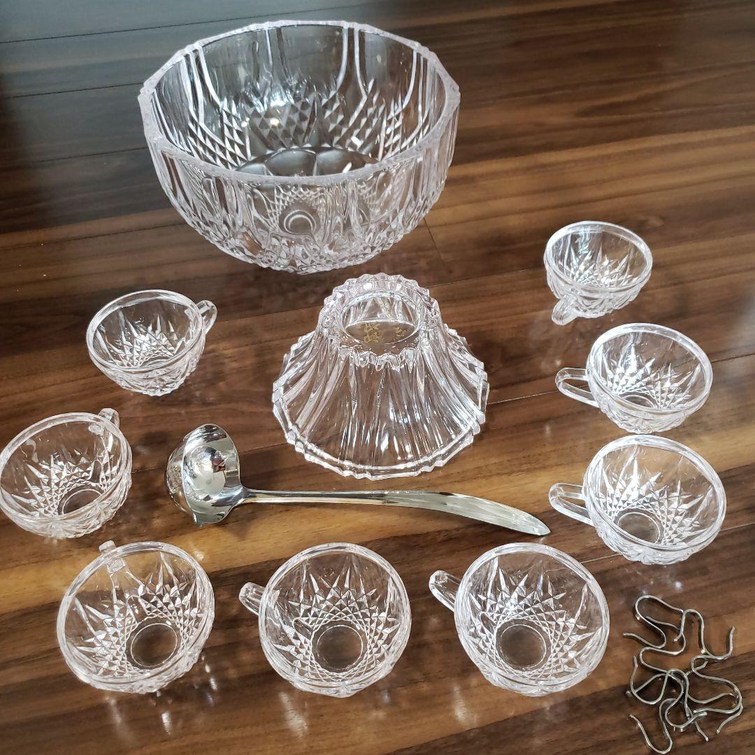 フルーツポンチセット 冷やし素麺セット カガミクリスタル 昭和レトロ