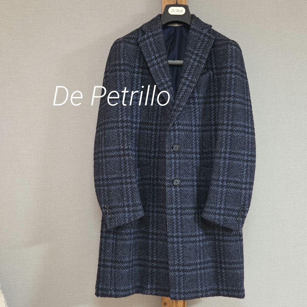 De Petrillo ネイビー系チェック チェスターコート De Petrillo ネイビー系チェック チェスターコート - メルカリ