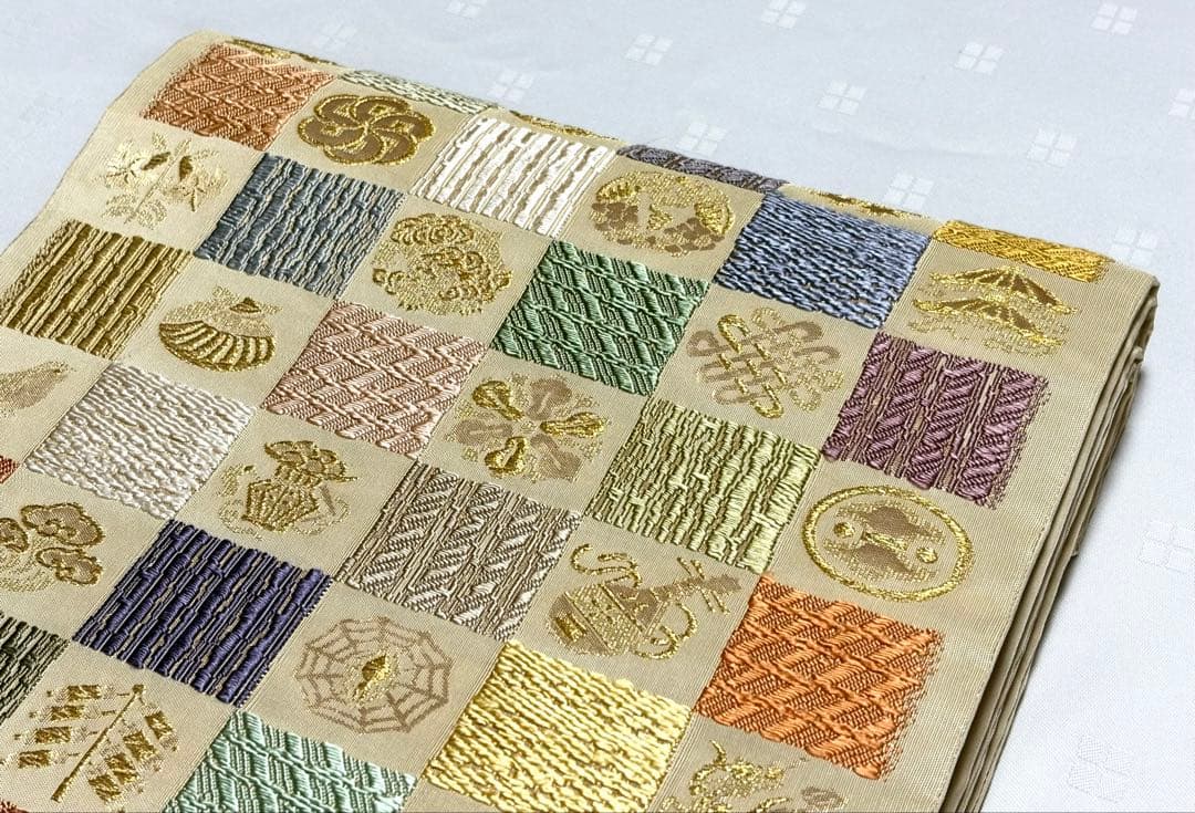 超美品 和服帯 西陣織 唐織.吉祥文様 袋帯(六通) 早い者勝ち - メルカリ