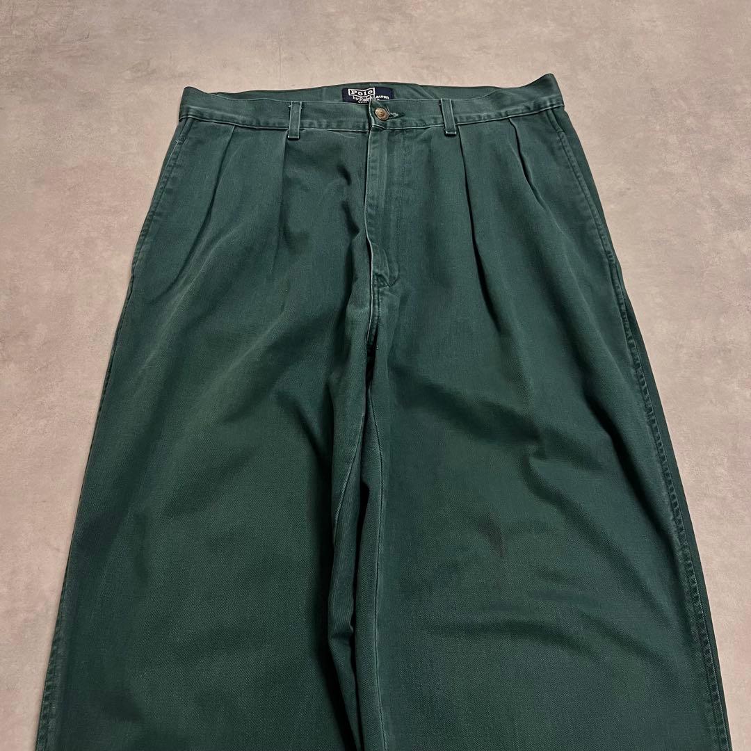 Ralph Lauren 80s USA製 ポロチノ グリーン W31 L32 - メルカリ