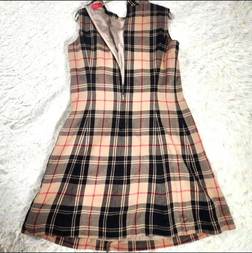 美品 YORKLAND ヨークランド タータンチェック ワンピース 9号 - メルカリ
