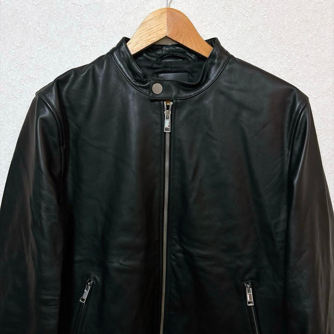 美品】Theoryセオリー シングルレザーライダースジャケット 牛革