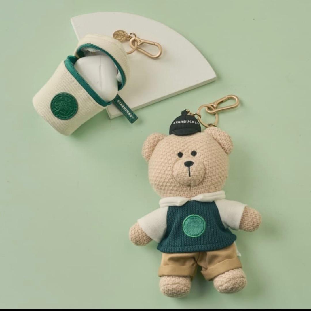 【R☆ikkaduffy♪】starbucks ベアリスタ　キーチェーン ☆韓国スタバ☆バレンタイン パティシエベアリスタ キ－チェーン