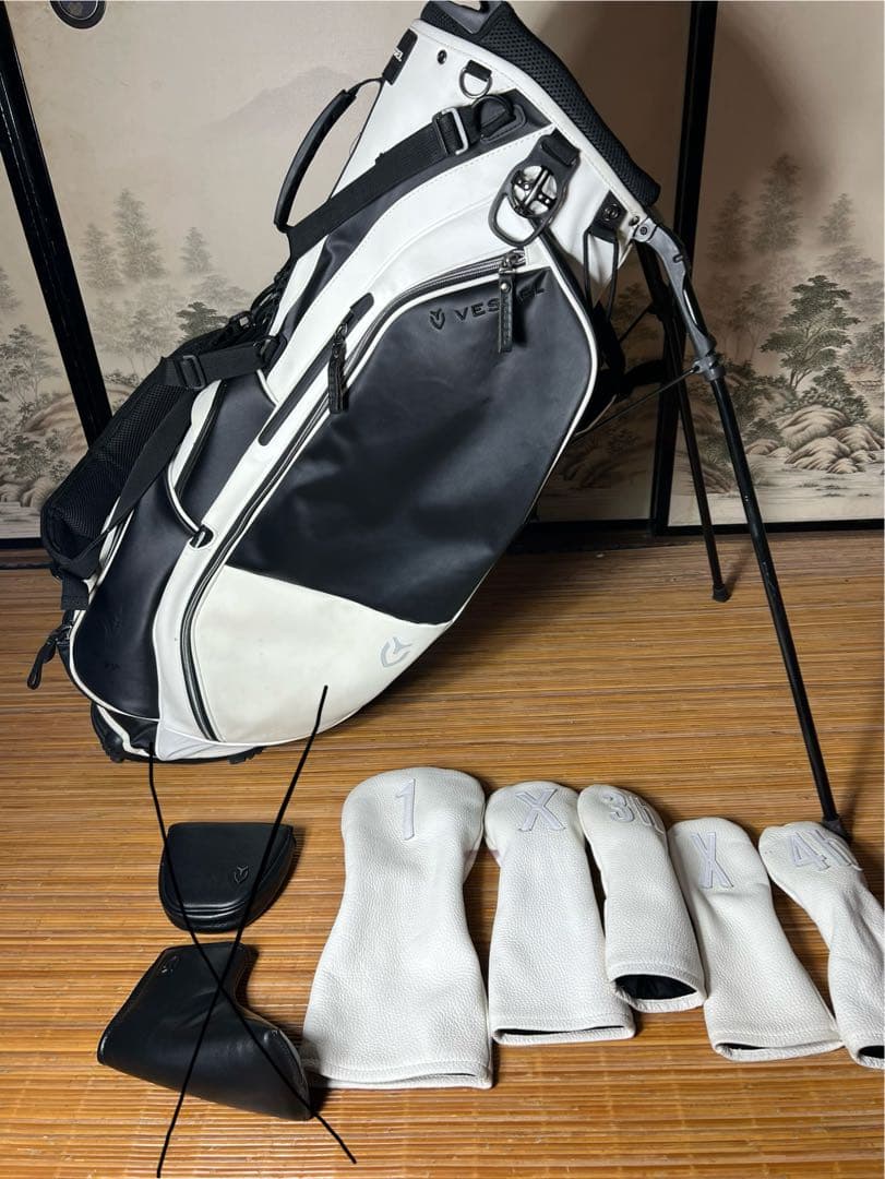 VESSEL キャディバック　ヘッドカバーセット 楽天市場】Vessel ベゼル ゴルフ スタンド キャディバッグ 軽量 7.5型