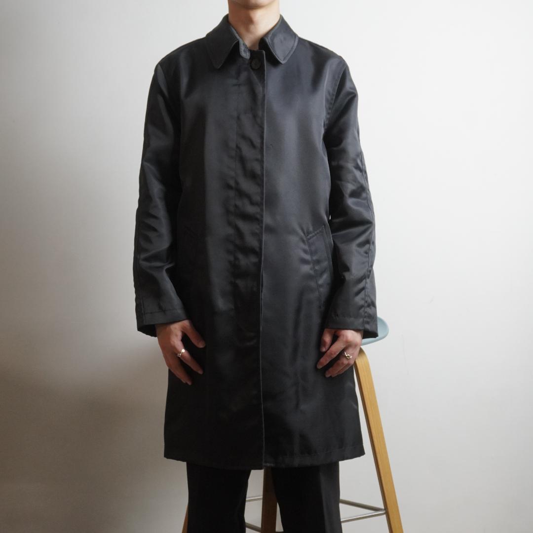 90s~ DKNY ステンカラーコート ナイロン モード ダークグレー/IW53 90s~ DKNY ステンカラーコート ナイロン モード ダークグレー/IW53