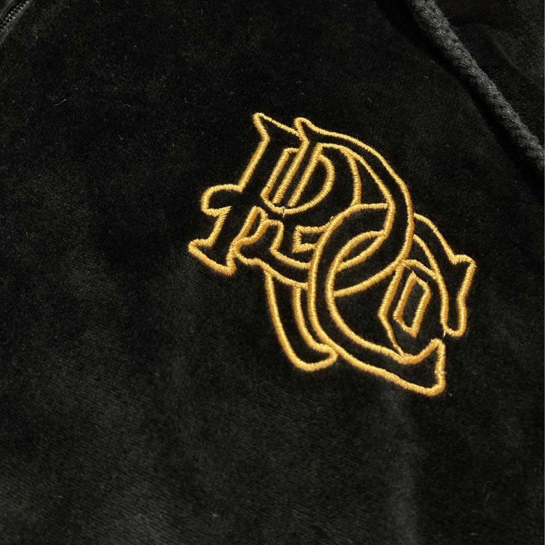 90s ROCA WEAR ベロア ジャージ セットアップ XL 黒 ゴールド - メルカリ