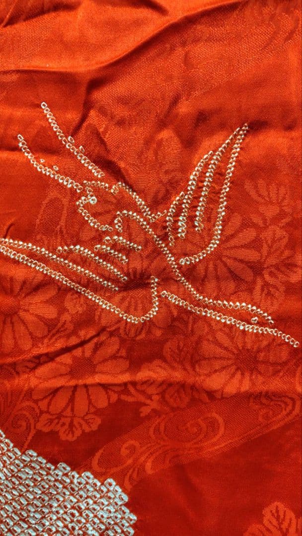 RK521アンティーク子供着物長襦袢着丈134センチ裄丈62センチ正絹綺麗美