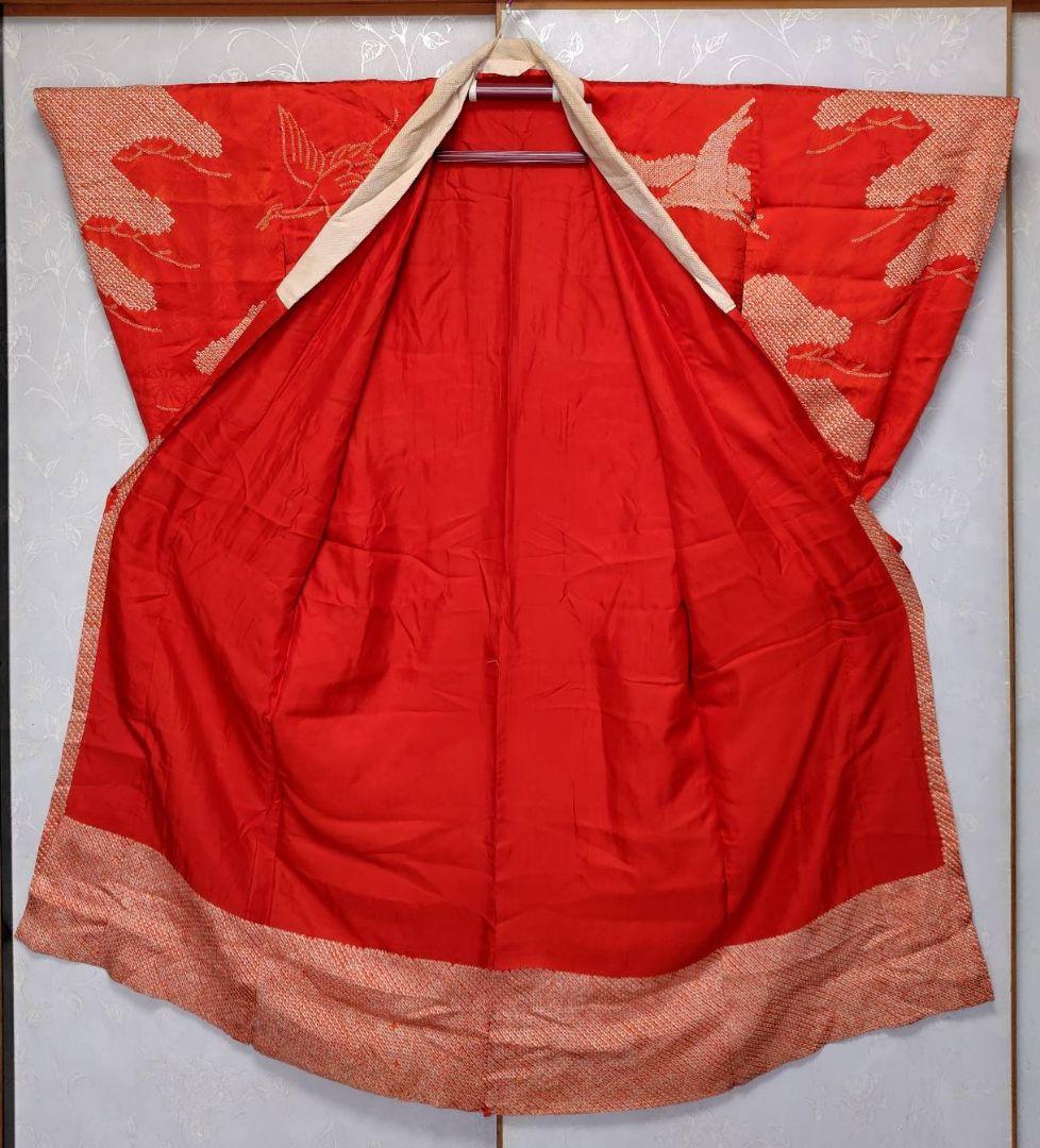 RK521アンティーク子供着物長襦袢着丈134センチ裄丈62センチ正絹綺麗美