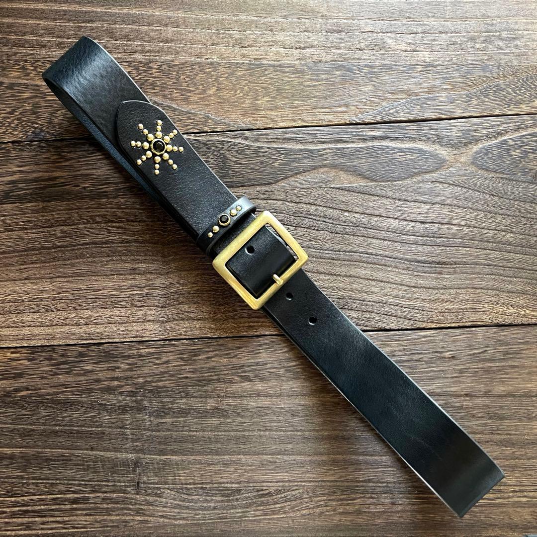 ディッキーズ874専用スタッズギャリソンベルト ミッスーリ真鍮HTC