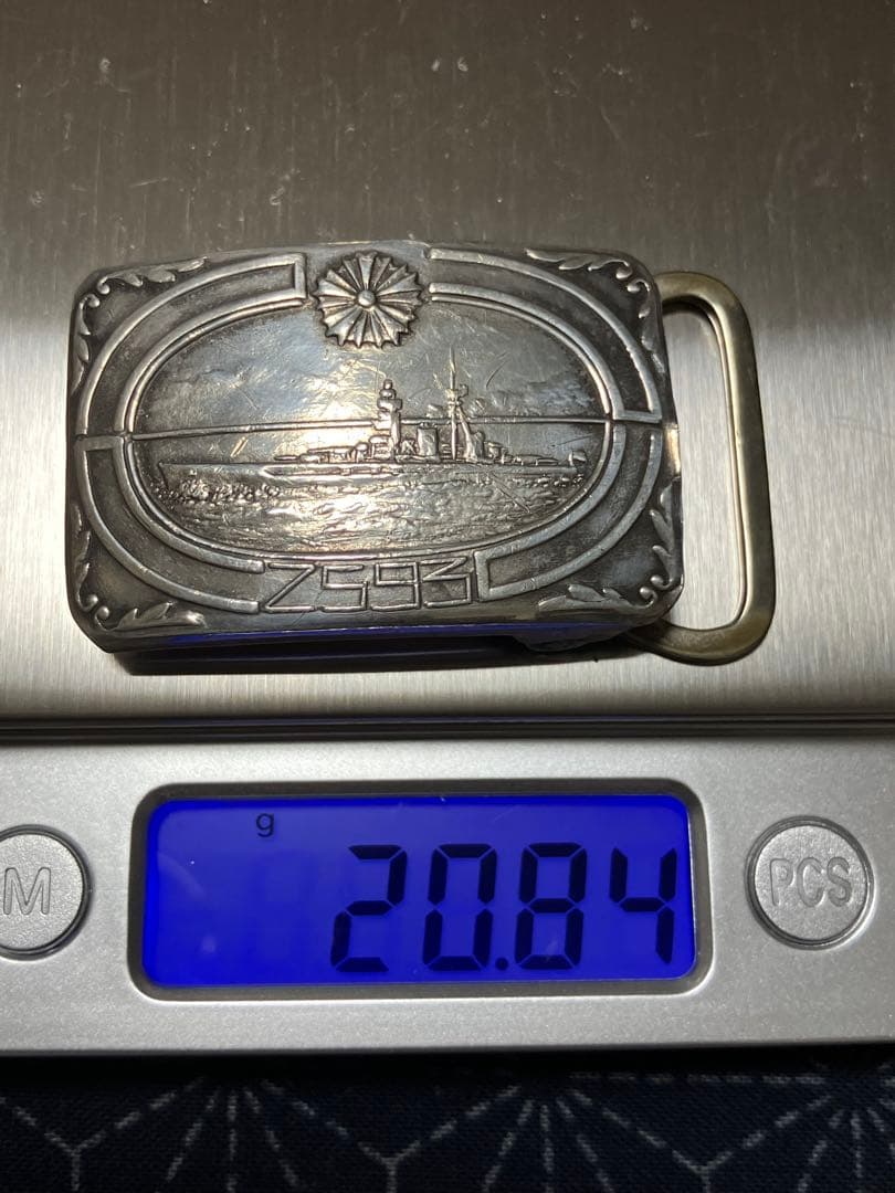 純銀 バックル スターリングシルバー 皇紀2593（1933）年 海軍特別大