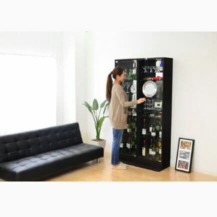 コレクションラック ハイタイプ 浅型 DBR/WH