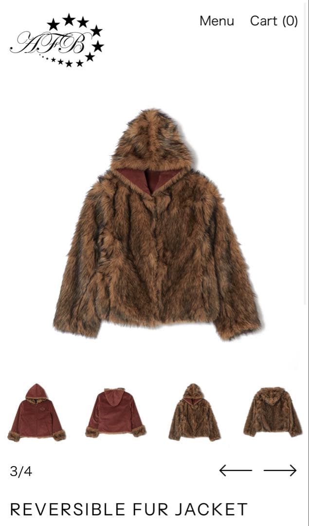 Afb REVERSIBLE FUR JACKET - メルカリ