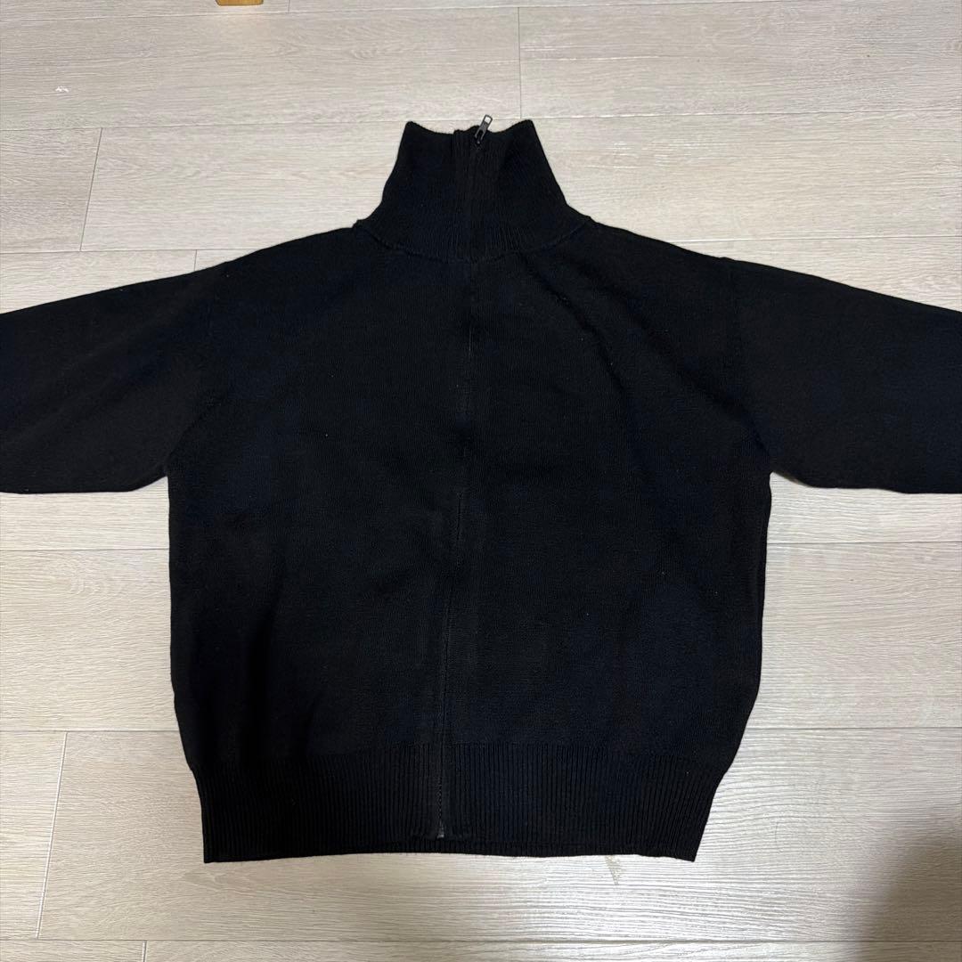 UNIQLO U 黒 ジップアップ ハイネック セーター S - メルカリ