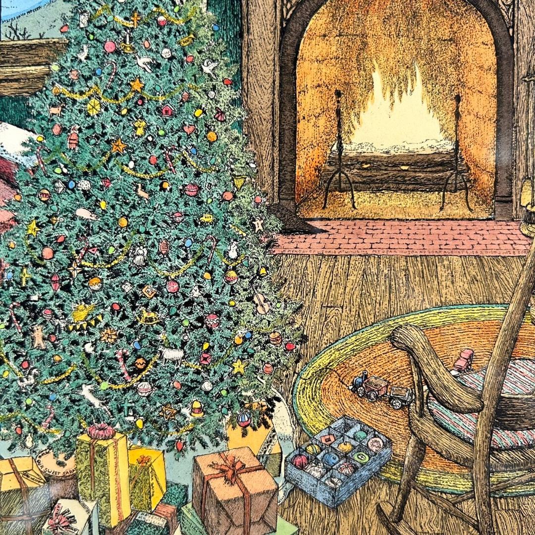 美品 スーザン・ハント・ウォルコッツ「WINTER～」銅版画 直筆サイン入