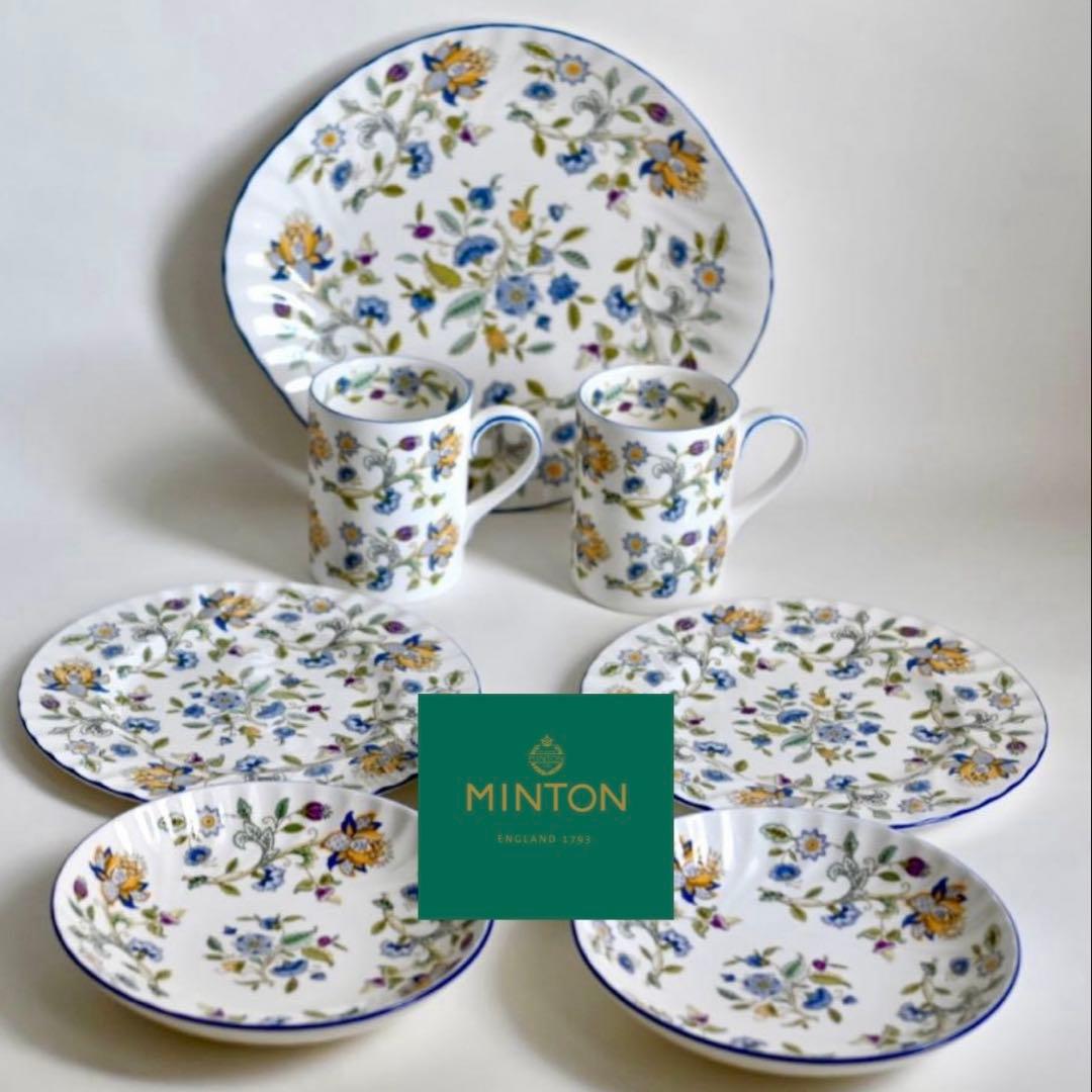 【ミントン】ハドンホールブルー ティーセット MINTON（ミントン） 英国製イギリス Minton 200周年記念 ハドンホール