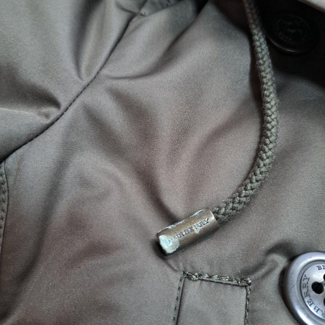 BURBERRY BLUE LABEL】ラクーンファーノバチェックモッズコート