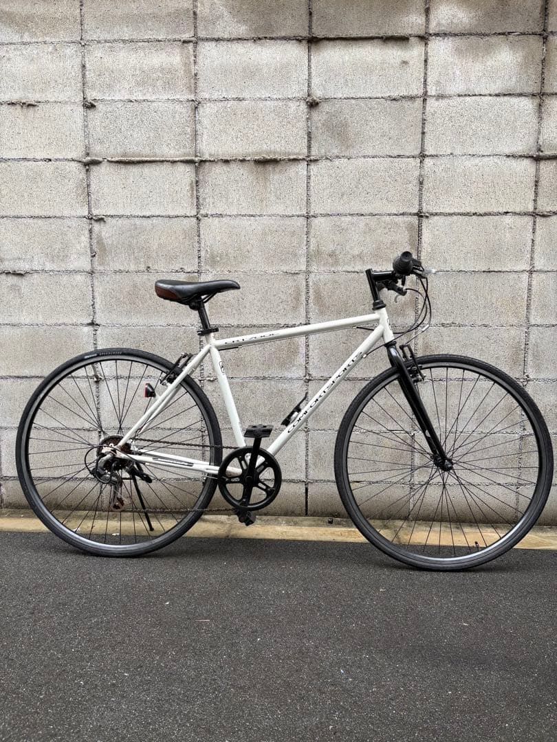 クロスバイク　White 楽天市場】街乗り自転車クロスバイク 700C 約27インチホワイトカラー