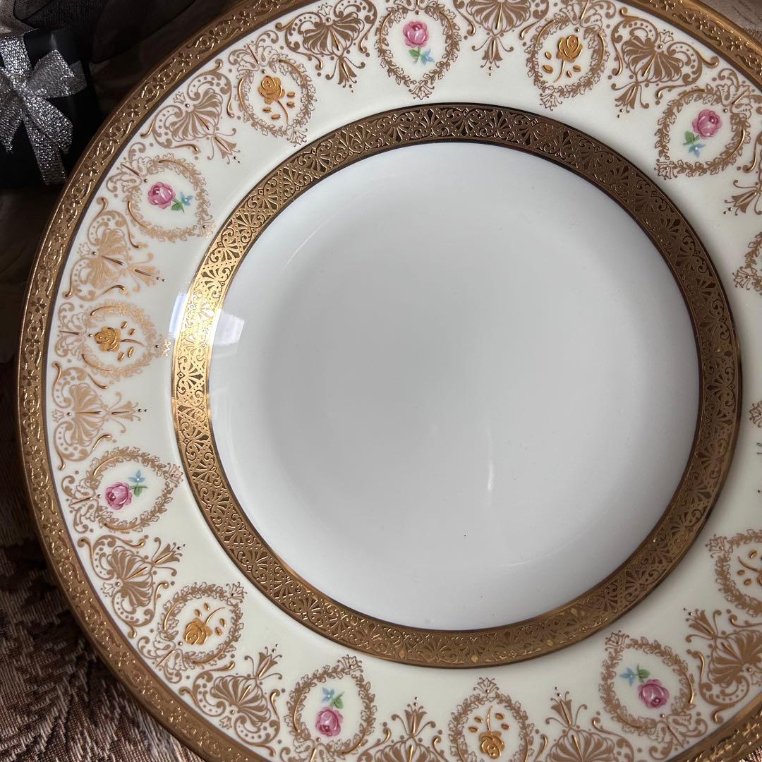 フランス製　Limoges Haviland リム付きディープディッシュ フランス製 アンティーク食器 リモージュ Limoges H&Co. Haviland