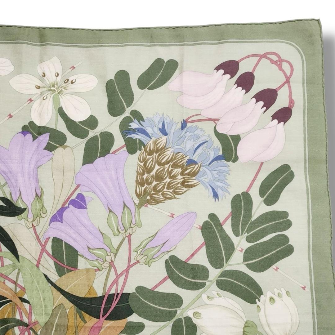 【良品 カシシル】エルメス 大判スカーフ《ギリシャの花》カレ90 タグ付き