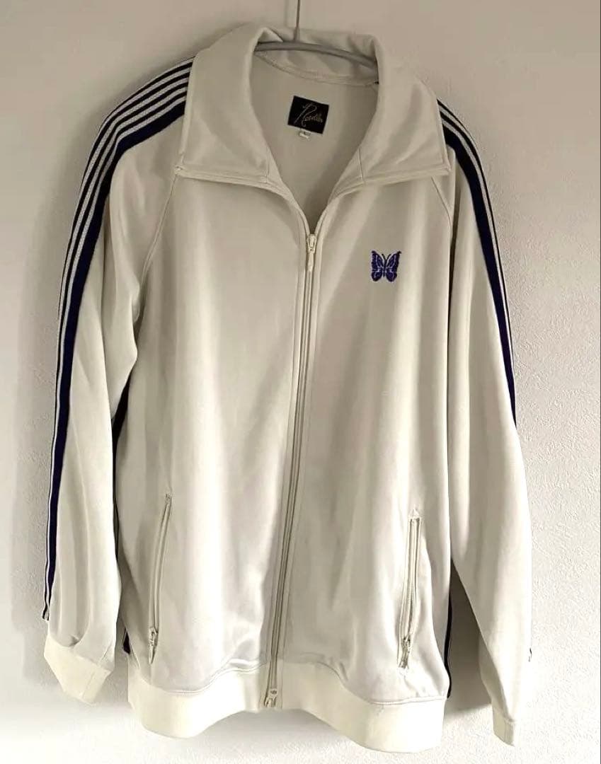 Needles トラックジャケット ホワイト/パープル NEEDLES/ニードルズ/TRACK JACKET - POLY SMOOTH | L.H.P