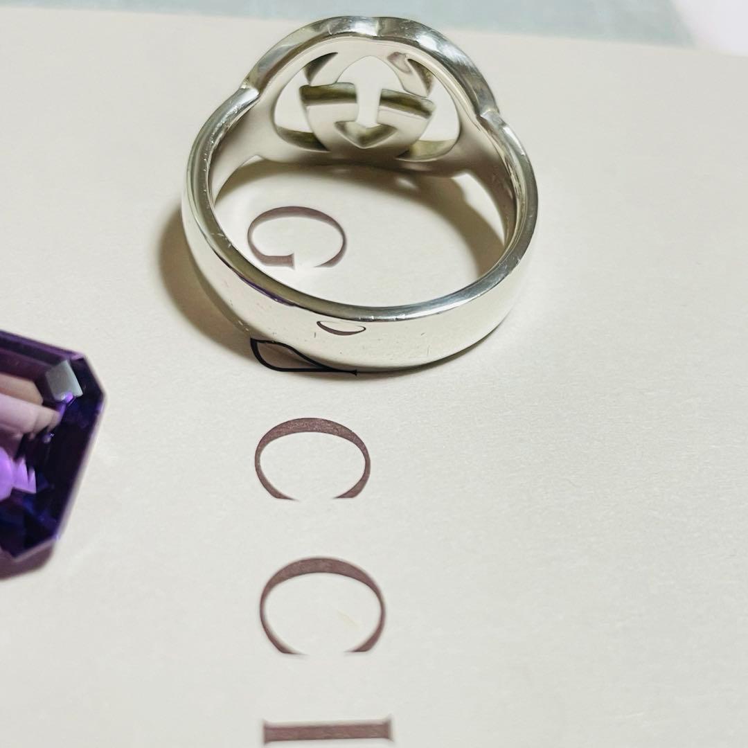 GUCCIリング 17号 インターロッキング ダブルG シルバー925