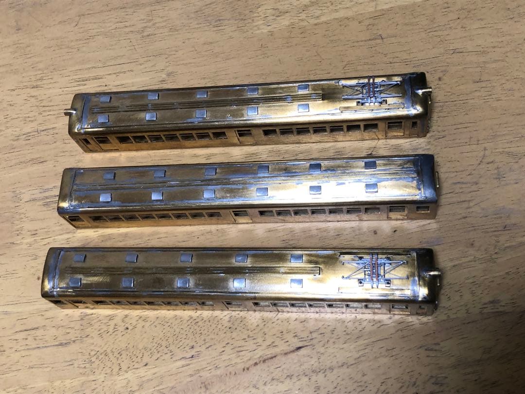 タニカワ 近鉄2250系3扉化3両セット、組立途中。