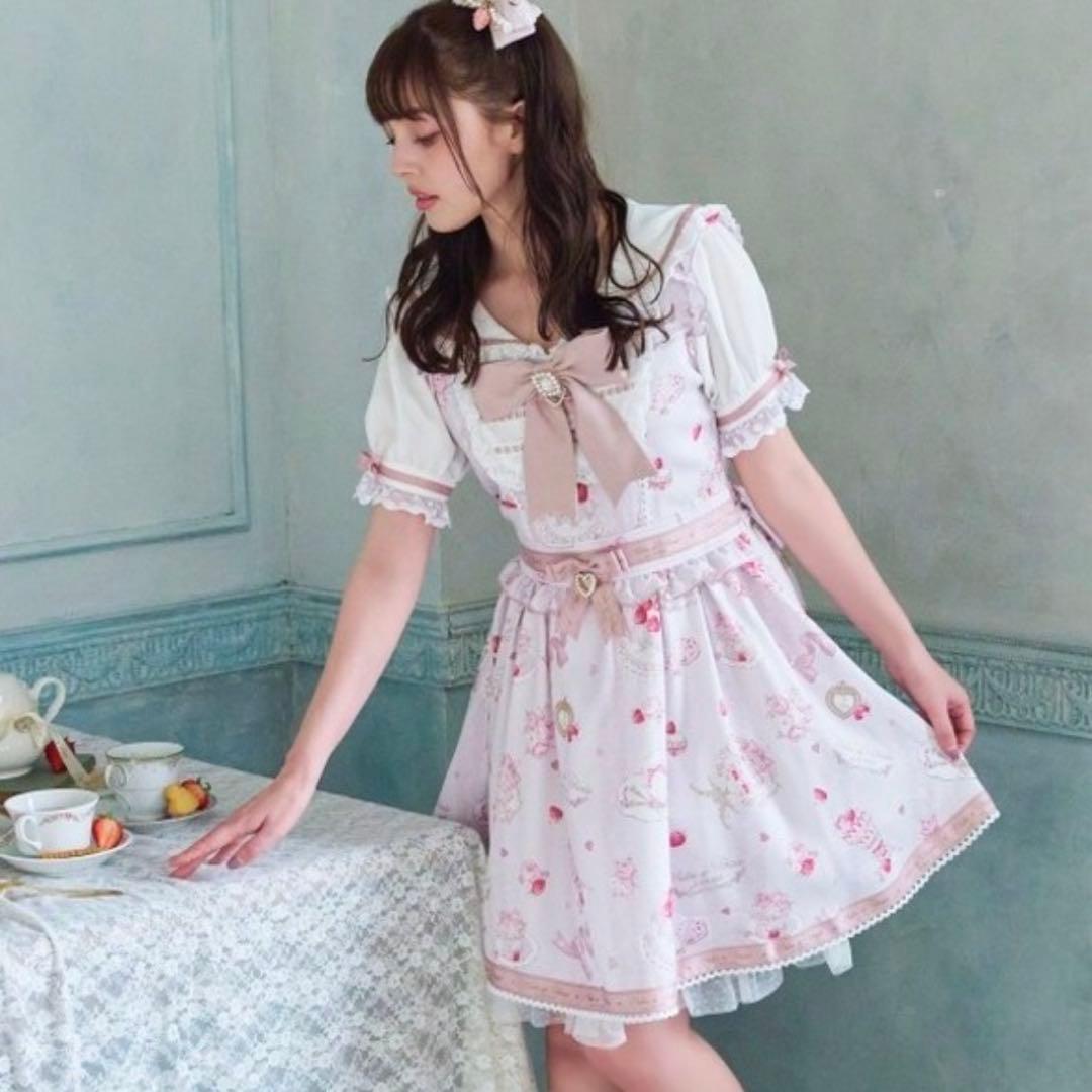 LIZLISA リズリサ Salon de Fraise柄ワンピース - メルカリ