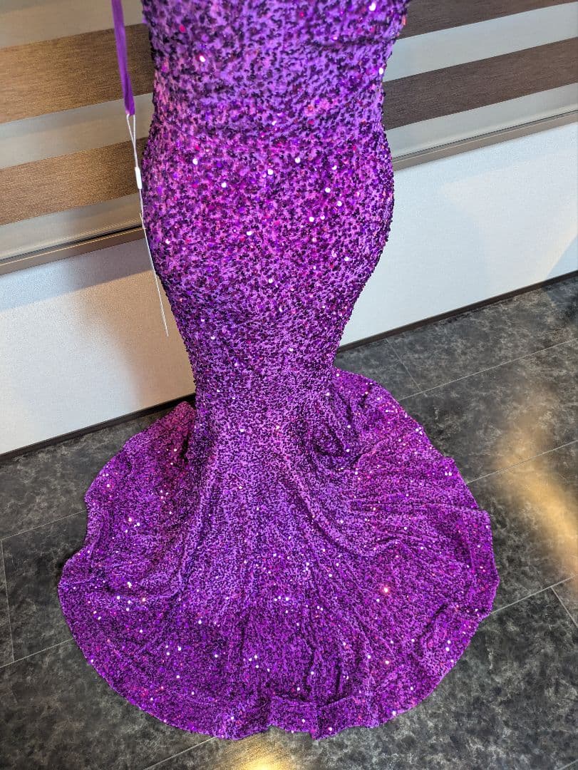 専用☆ コンテストドレス マーメイド/パーティ/スパンコール 紫