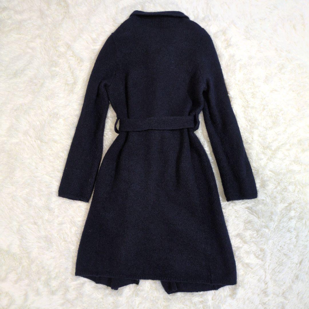 45rpm 45R ロングコート ウール アルパカ ベルト ネイビー 紺 - メルカリ