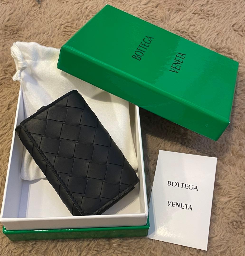 BOTTEGA VENETA ブラック レザー キーケース Brandol / BOTTEGA VENETA ボッテガヴェネタ キーケース イントレ