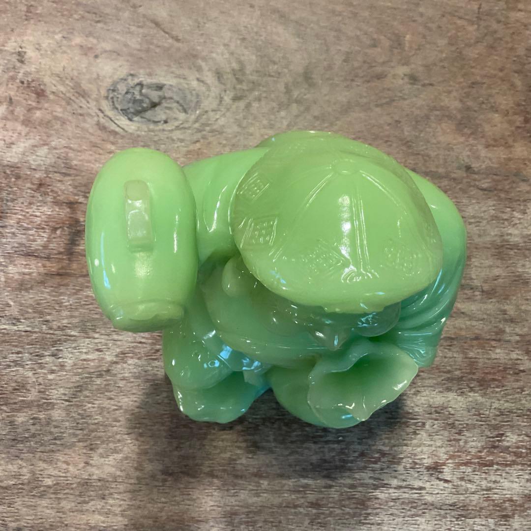 希少！大きな 大黒天 翡翠 グリーン 七福神 縁起物 商売繁盛 金運 無病息災