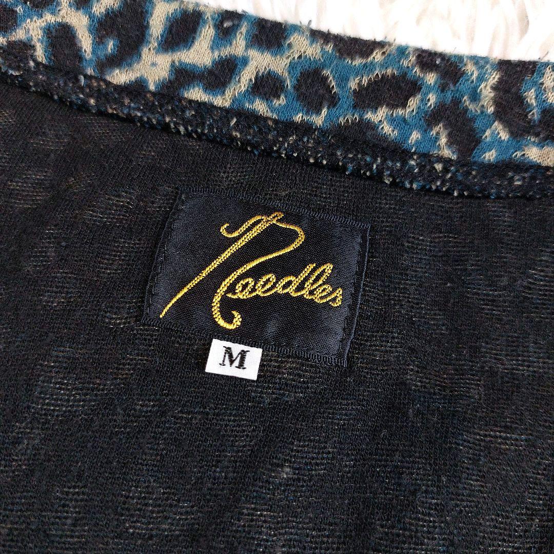 美品 Needles 近年 レオパード グラデーション 総柄 ニットガーディ