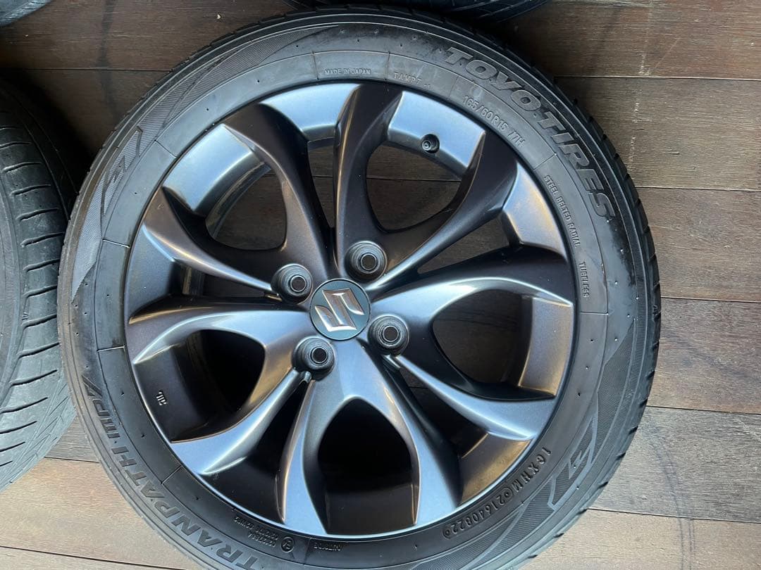 タイヤ付きホイール4本セット　SUZUKI 165/60R15 15✖︎4.5JJ