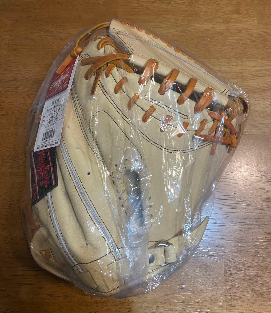 【新品未使用】ローリングス 硬式用キャッチャーミット33インチ キャメル 右投げ ○Rawlings ローリングス Select Series○硬式用 コルク×キャメル×白