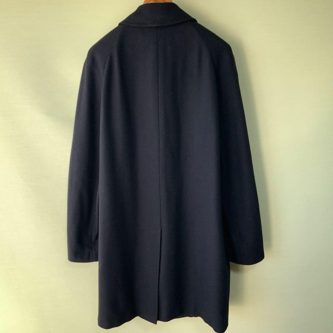 Belvestベルベスト カシミヤ100％ バルカラーコート ネイビー48 伊製