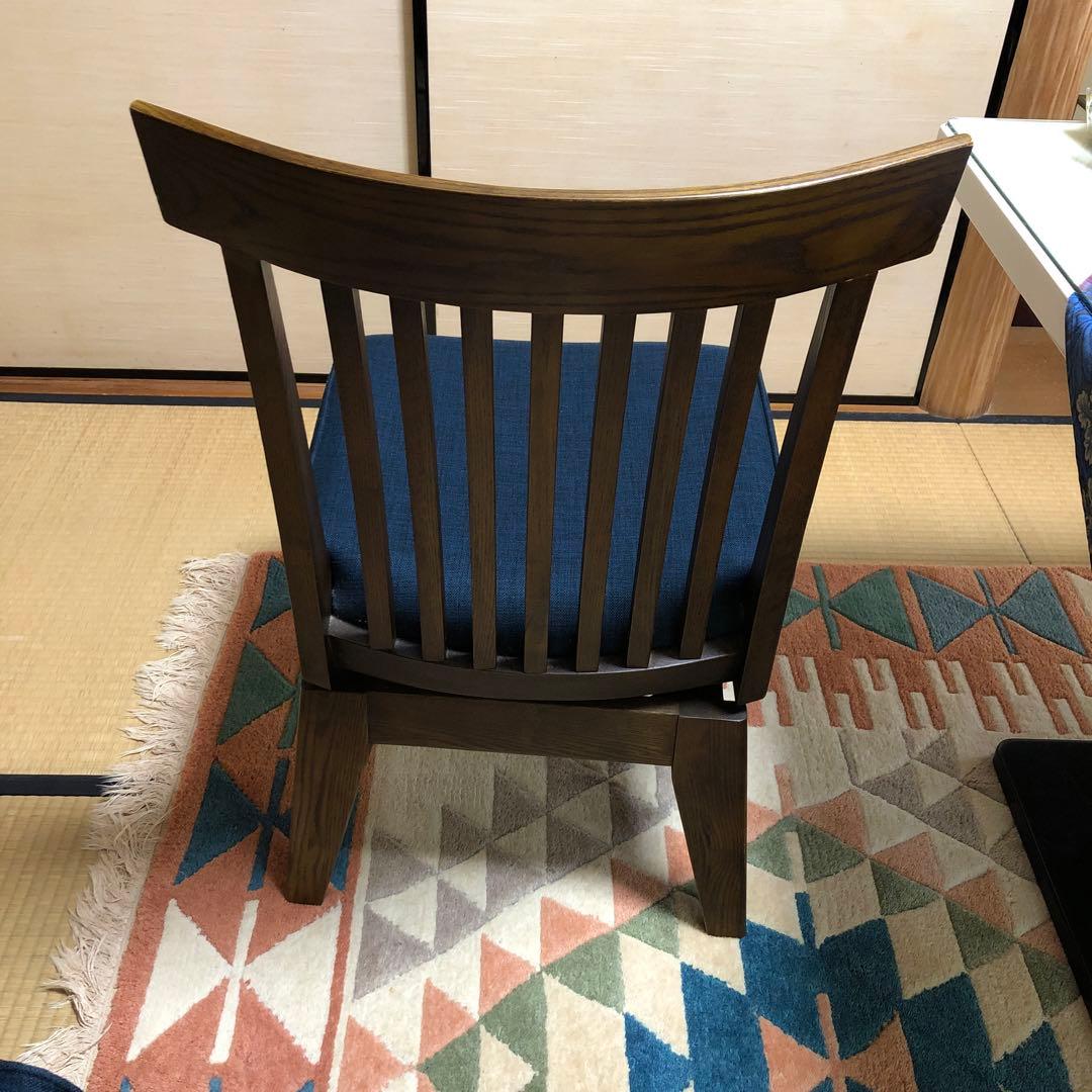 ③和モダン 木製ダイニングチェア ネイビー 肘なし