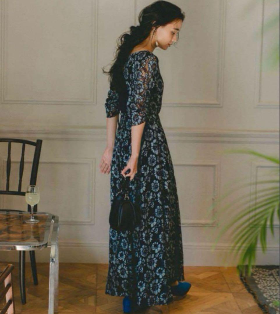 ◆美品◆2.1万◆カスタネ◆オケージョンドレス◆総レース◆ネイビー◆0 Kastane（カスタネ） ドレス 「結婚式/オケージョンドレス/WEB限定/2