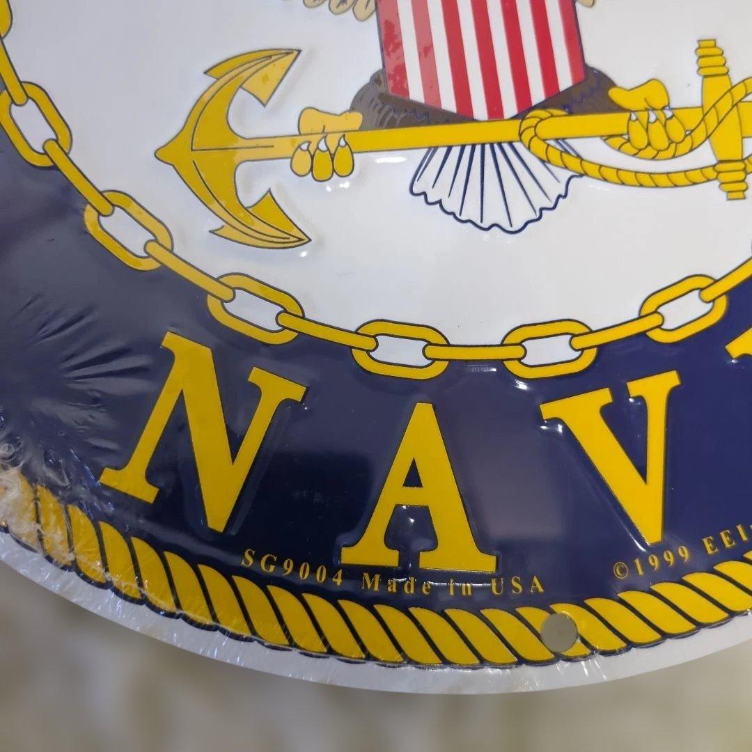 新品　U.S.NAVY　USA製　アルミ　看板　エンブレム　デットストック