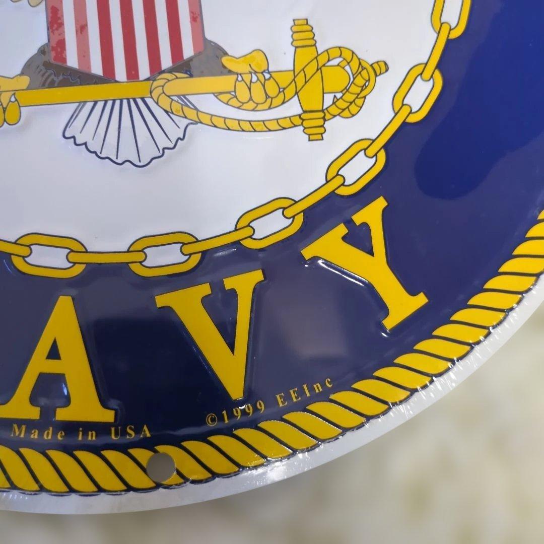 新品　U.S.NAVY　USA製　アルミ　看板　エンブレム　デットストック