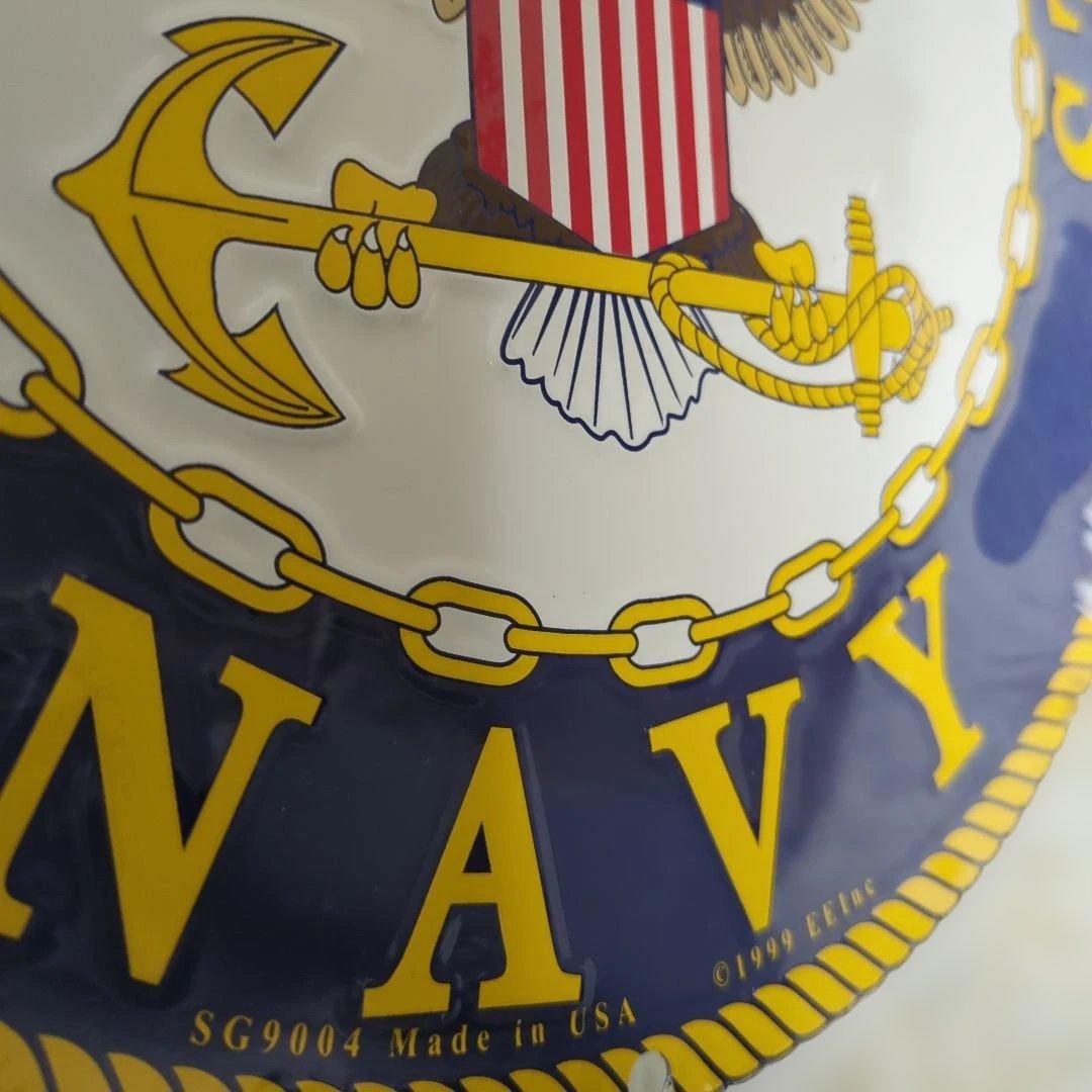 新品　U.S.NAVY　USA製　アルミ　看板　エンブレム　デットストック