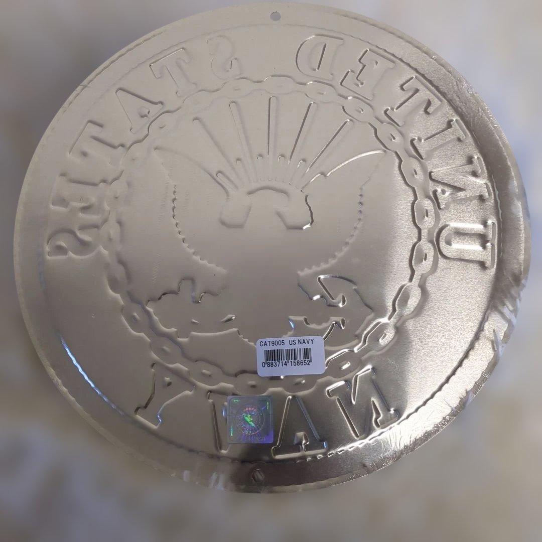 新品　U.S.NAVY　USA製　アルミ　看板　エンブレム　デットストック