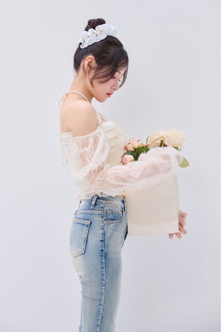 YILON FLEUR LACE BLOUSE YILON イロン FLEUR LACE BLOUSE ivory