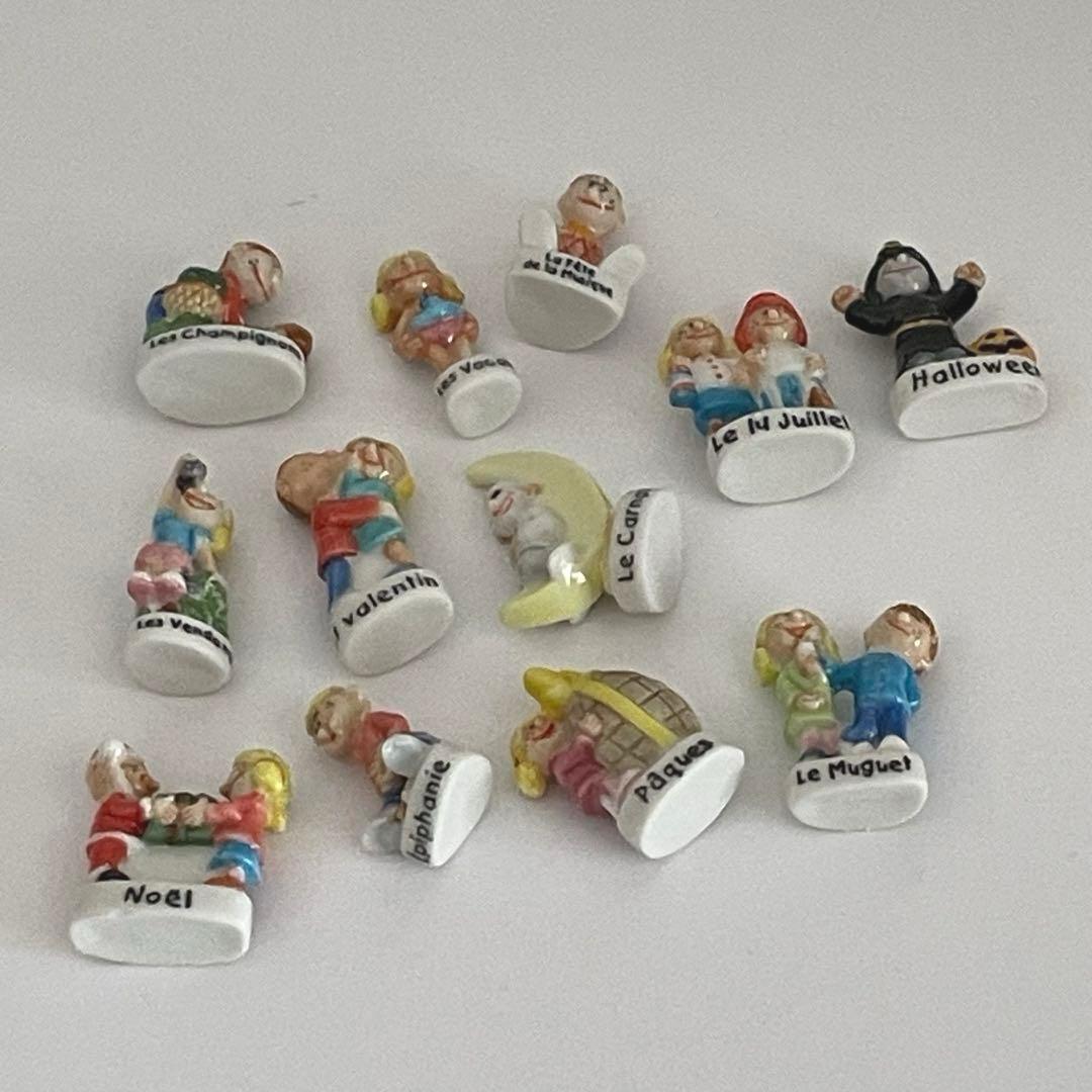 子供達の12ヶ月 フェーブ ヴィンテージ フランス 陶器 ミニチュア 置物