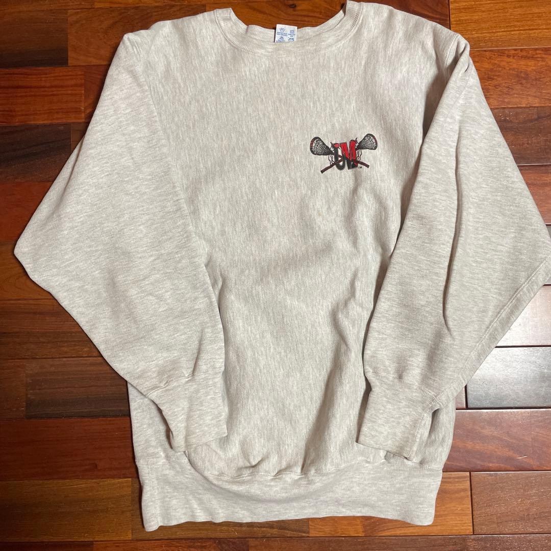 90s 刺繍タグ アメリカ製 バックプリント XXL リバースウィーブ - メルカリ