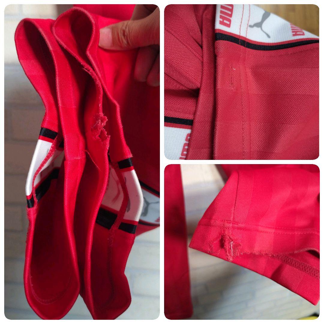 プーマ☆90s ヒットユニオン セットアップ ジャージ 刺繍ロゴ 赤 L相当