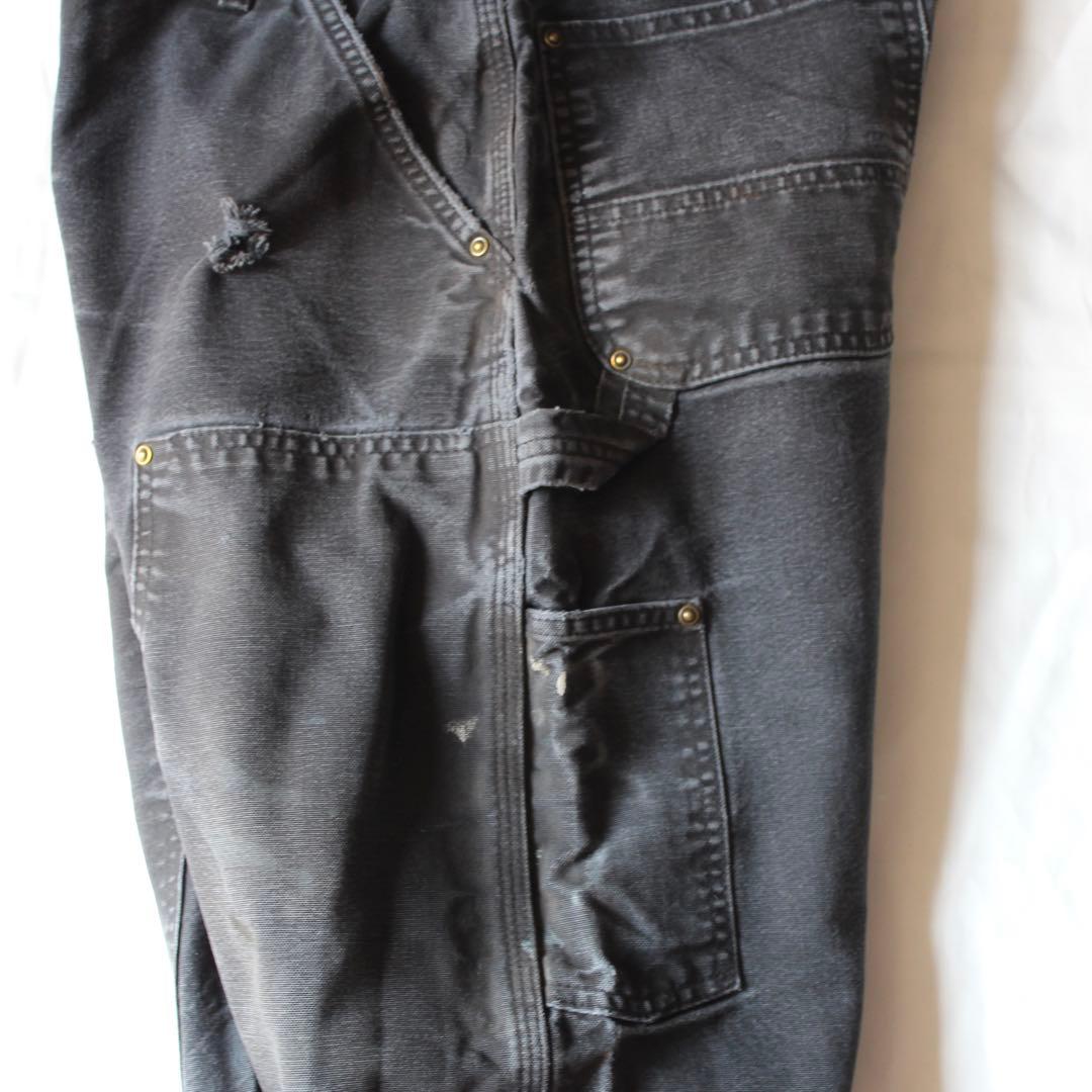 鬼雰囲気•神サイズ Carhartt ダブルニー ペインターパンツ BLK us