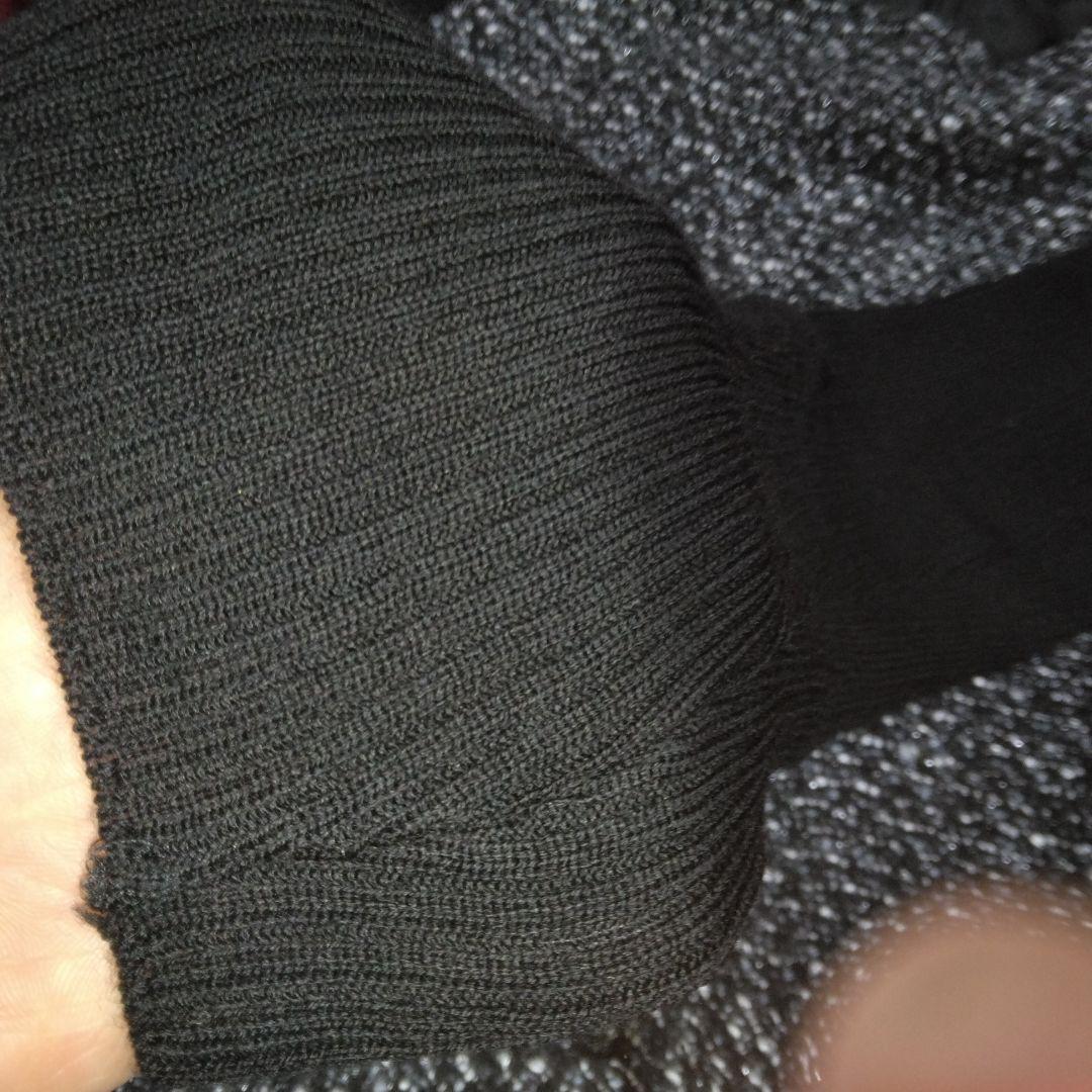 エムズグレイシー膝丈ドッキングワンピースブラック38 安く