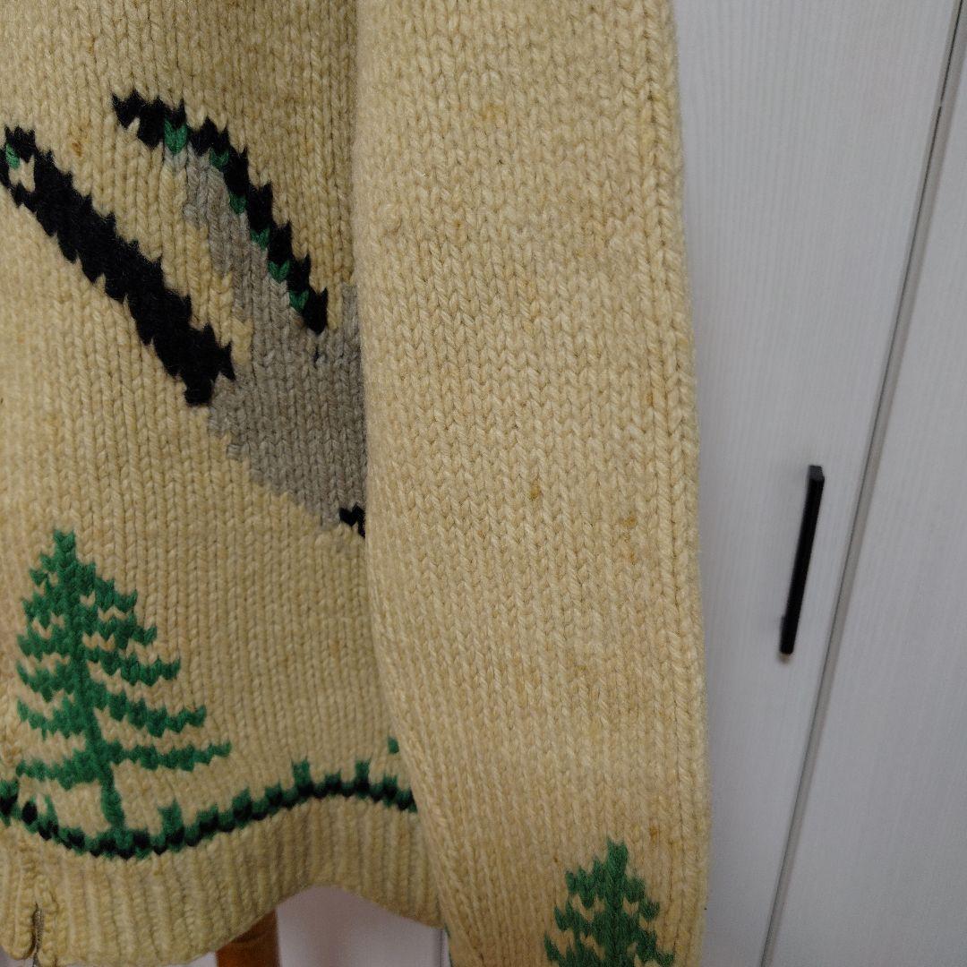 70s カウチンセーター ライトニングジップ 要クリーニング - メルカリ