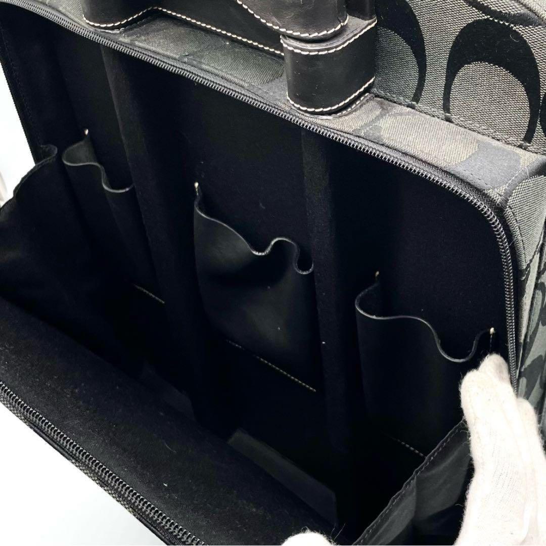 希少】極美品 コーチ キャリーケース スーツケース シグネチャー ブラック